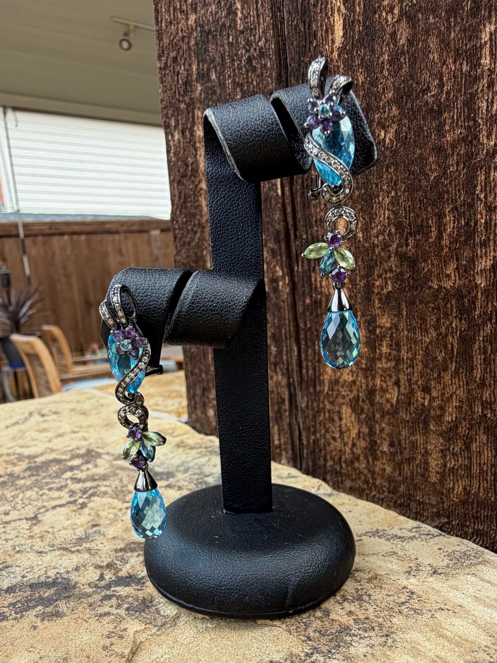 Le Vian Ocean Blue Topaz & Multi-Gemstone Drop Earrings